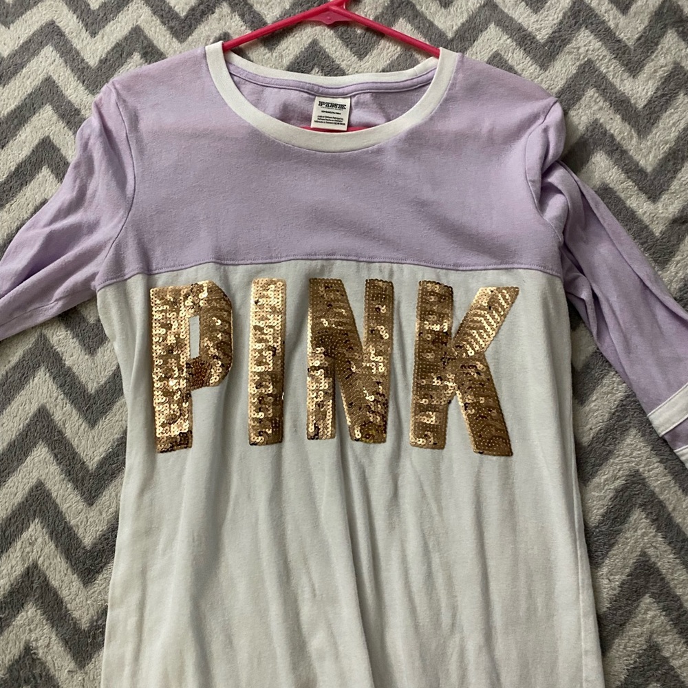 Pink baseball tee Small